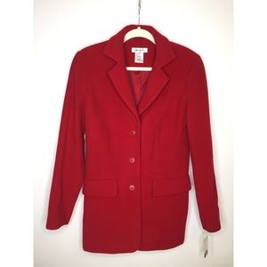 Spiegel Red Wool Pea Coat - size 8